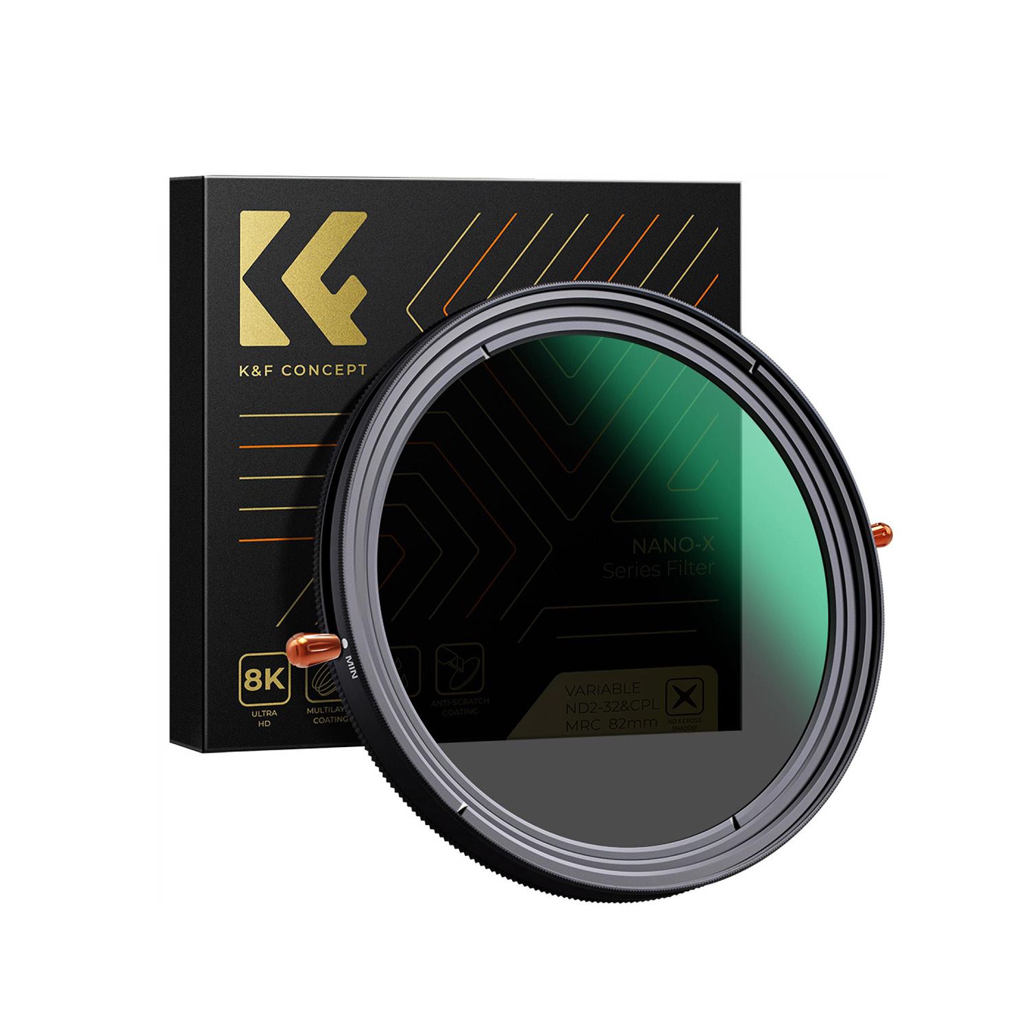 Filtro 2 en 1 CPL Polarizado+ND2-ND32 Variable Nano X K&F Concept 58mm